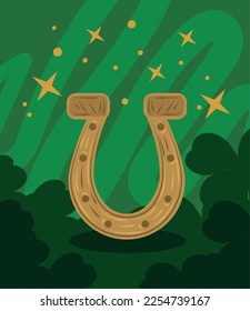 st patricks day horseshoe and clover