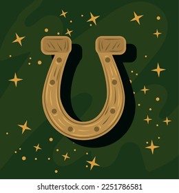 st patricks day horseshoe luck design