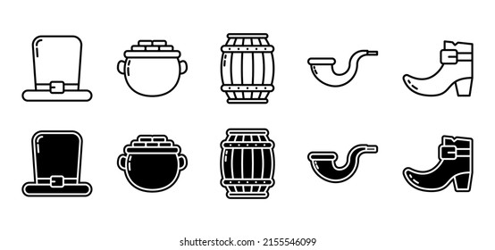 St. Patrick's Day Icon Collections. Vector illustration