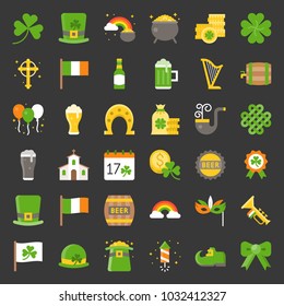 st patrick's day icon, flat design