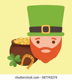 st patricks day icon image vector illustration design 