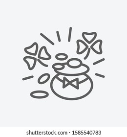 St patricks day icon line symbol. Isolated vector illustration of icon sign concept for your web site mobile app logo UI design.