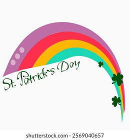 St. Patrick's Day icon with a rainbow