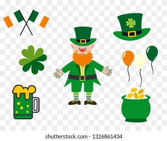 ST. Patricks Day Icon Set 2019 Vector