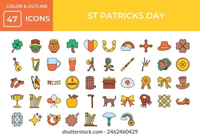 "St. Patrick's Day Icon Set: Enhance Your Holiday Graphics with Shamrocks and Leprechauns"
"Irish Luck Icons: Ideal for St. Patrick's Day Celebrations and Festive Decorations"