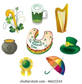 St. Patrick's Day icon set.
