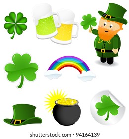 St patrick's day icon set