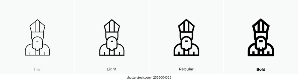 St Patricks Day icon. Thin, Light Regular And Bold style design isolated on white background