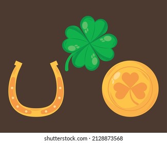 st patricks day icons design