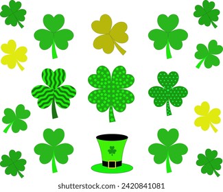 St Patricks Day Icons Full Color Vector 