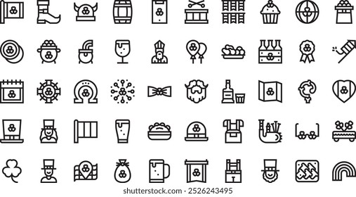 St patricks day icons High-Quality Vector Icons Collection with Editable Stroke. Ideal for Professional and Creative Projects.