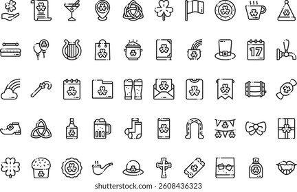 St patricks day icons High-Quality Vector Icons Collection with Editable Stroke. Ideal for Professional and Creative Projects