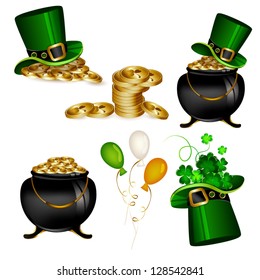 St. Patrick's day icons set