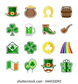 St. Patrick`s day icons set