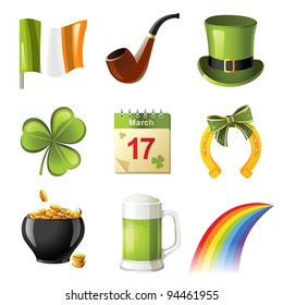 St. Patrick's day icons set