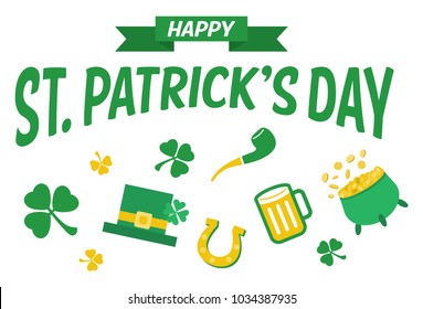 St. Patrick's Day icons, Vector