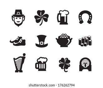 St. Patrick's Day icons.Vector format