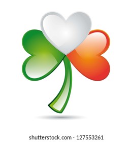 st patricks day illustration with clover. vector illustration