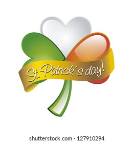 st patricks day illustration with clover. vector illustration