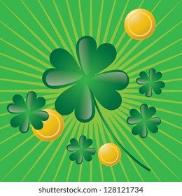 St Patricks Day illustration concept on green background. Vector