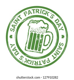 st patricks day illustration with green beer. vector illustration