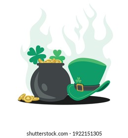 St. Patrick's day illustration on white
