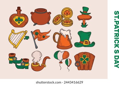 St patrick's day illustration Set