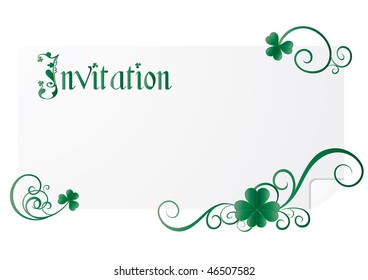 St. Patrick`s day invitation, vector illustration