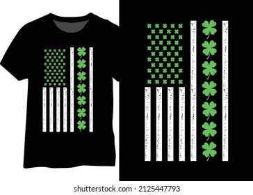 El Día de San Patricio: Diseño de Bandera Irlandesa Americana para camisetas, afiches, tazas, web