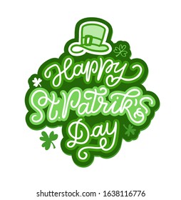 St. Patrick's Day - Irish celebration - cute hand drawn doodle lettering postcard banner art