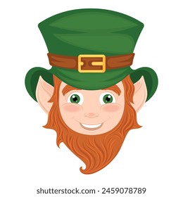 St Patricks day Irish elf character cartoon Vector illustration