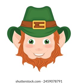 St Patricks day Irish elf character cartoon Vector illustration