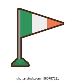 st patricks day irish flag celebration vector illustration eps 10