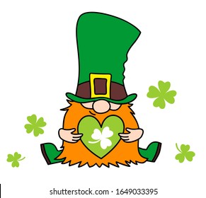 St Patricks Day Irish Gnomes Clover Stock Vector (Royalty Free ...