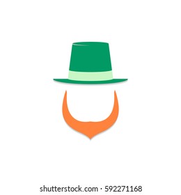 St. Patrick's day. Irish leprechaun logo. Vector