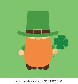 St. Patrick's Day Irish leprechauns with clover for good luck