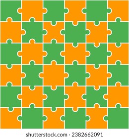 St. Patrick's day jigsaw pattern. jigsaw line pattern. jigsaw seamless pattern. Decorative elements, clothing, paper wrapping, bathroom tiles, wall tiles, backdrop, background.