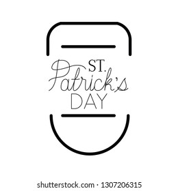s.t. patricks day label with clover and elf hat icons