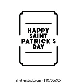 s.t. patricks day label with clover and elf hat icons