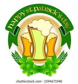 St Patrick's day label design.