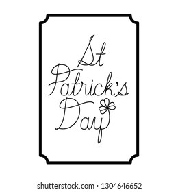 st patrick`s day label with frame isolated icon