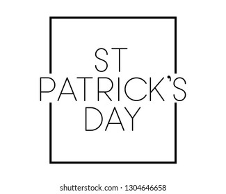 st patrick`s day label with frame isolated icon