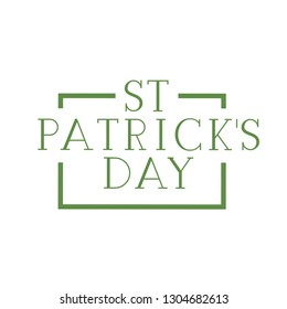 st patrick`s day label with frame isolated icon