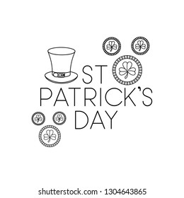 s.t. patrick`s day label isolated icon