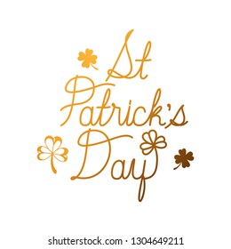 s.t. patrick`s day label isolated icon