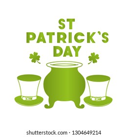 s.t. patrick`s day label isolated icon