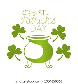 s.t. patrick`s day label isolated icon