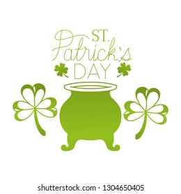 s.t. patrick`s day label isolated icon