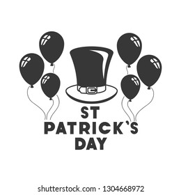 st patrick`s day label isolated icon