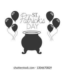 s.t. patrick`s day label isolated icon
